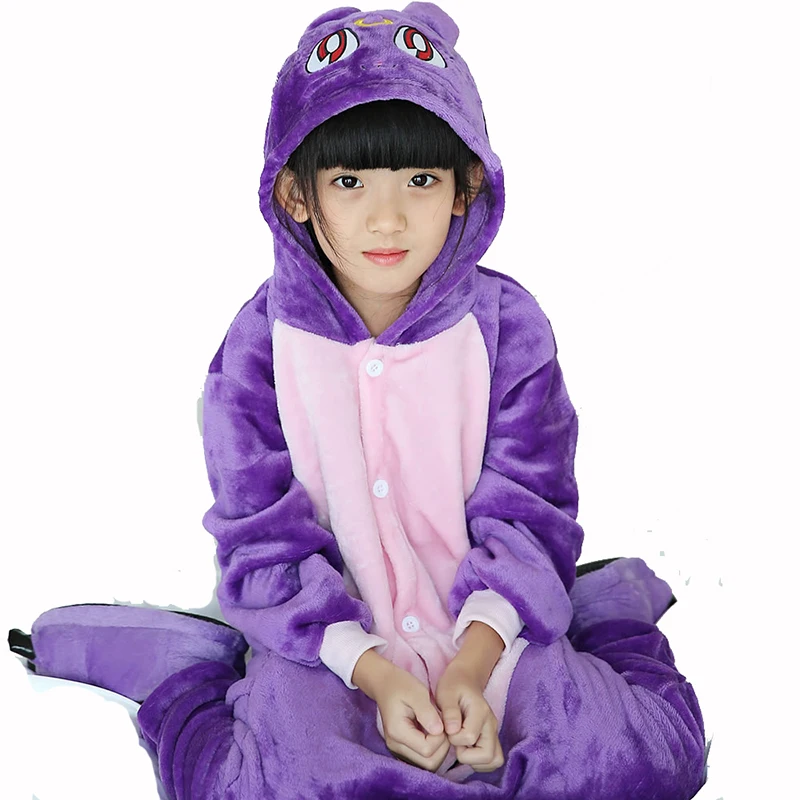 Kigurumi-Pijama de uma peça para crianças, unicórnio,