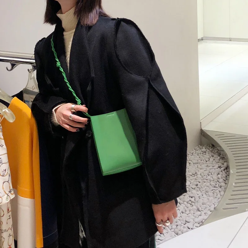 Girl Bag Mona Small Square Shoulder Bag Leather Weaving Belt Crossbody Bags Fashion Inclined Phone Pouch Vintage Messenger Pack crossbody bag women shoulder bag women messenger bag