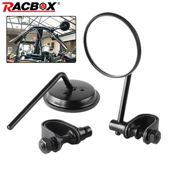 

Pair Motorcycle Mirror Round 22mm - 25mm Motor Bike Side Mirrors for Yamaha ybr 125 MT09 MT07 Cafe Racer Motorcycle Accessories