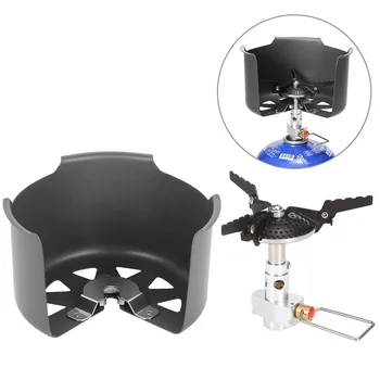 

Camping Cooker Set Foldable Gas Stove Clip On Stove Windshield Windproof