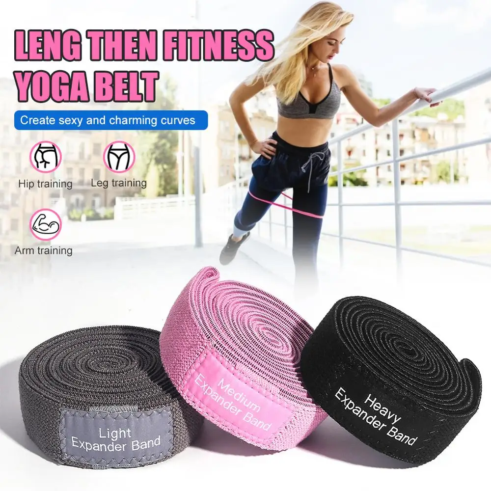 

3cm Wide Resistance Band Buttock Ring Non-Slip Elastic Hip Ring Fitness Squat Training Ring Tension Band Set For Home Fitness