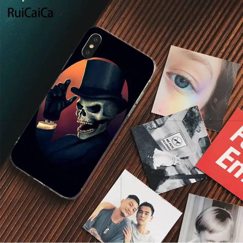 RuiCaiCa Grim Reaper Череп Скелет Coque Оболочка Чехол для телефона iPhone 11 pro XS MAX 8 7 6 6S Plus X 5 5S SE