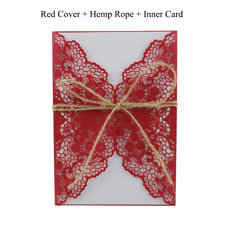Cover And Inner Card 50 шт., белое золото, западный ковбой, элегантная лазерная резка, винтажная бумага для свадебных приглашений, с набором, индивидуальные вечерние принадлежности для мероприятий - Цвет: Cover And Inner Card