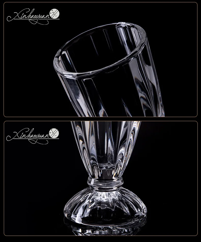 Manufacturers Direct Selling Creative Thick Glass Tea Cup Fruit Juice Cup Beverage Cup Transparent Ice Cream Cup Wholesale