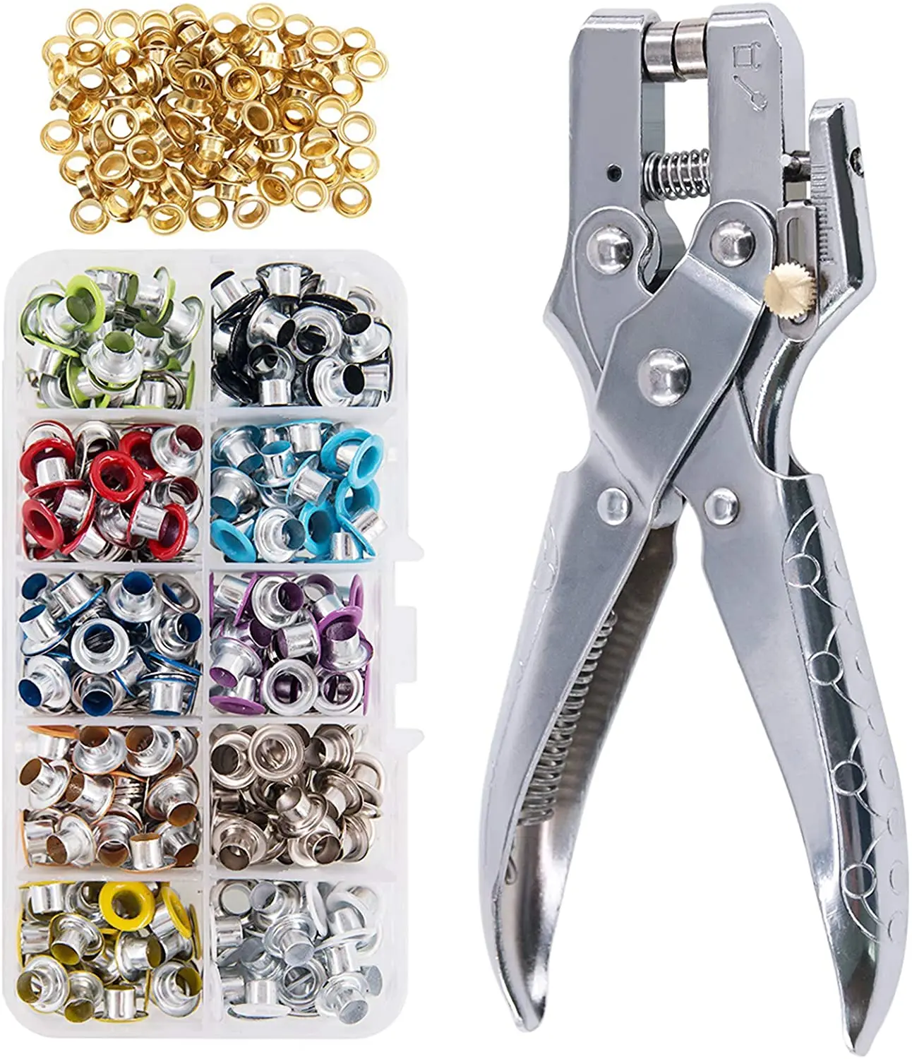 Grommets Kit with Installation Tools, Eyelet Hole Punch Pliers and Soft