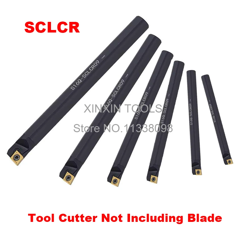 

6PCS 6mm 8mm 10mm 12mm 16mm 20mm SCLCR06/SCLCR09 Lathe Turning Holder Boring Bar Insert For Semi-finishing