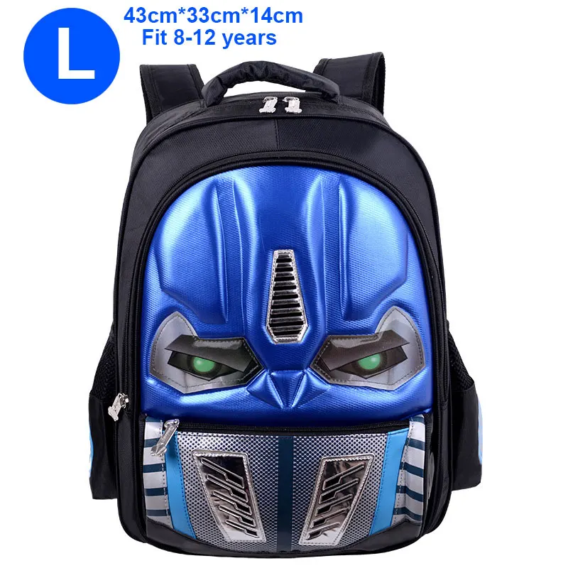 large size blue Красочный Светодиодный светильник с машинкой для маленьких девочек, детский сад, школьная сумка, рюкзак, школьные сумки, холщовые рюкзаки для детей, студенческие рюкзаки - Цвет: large size blue