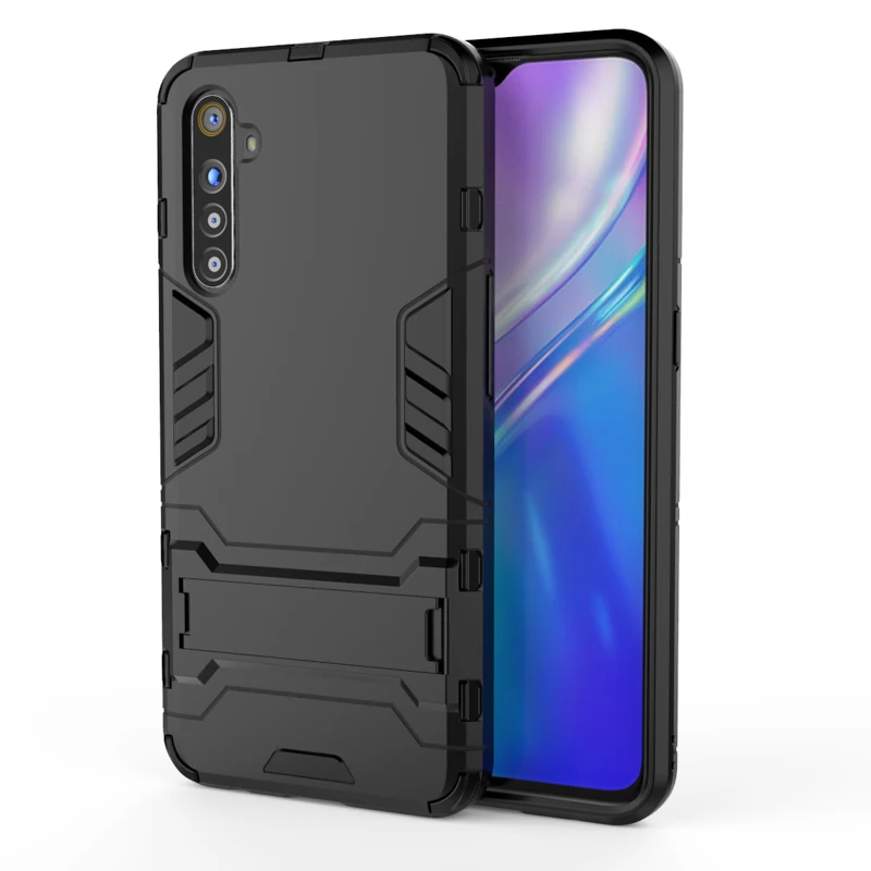 Для OPPO Realme XT K5 чехол Armor Hybrid Stand Hard PC + TPU Phone Back Cover For A9 A5 2020 Oppo Reno2 Z Reno 2 s Bag|Бамперы| |