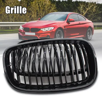 

1 Pair Car Front Double Slat Kidney Grille Grill for BMW X5 X5M X6 X6M E70 E71 2008-2013 F-Best