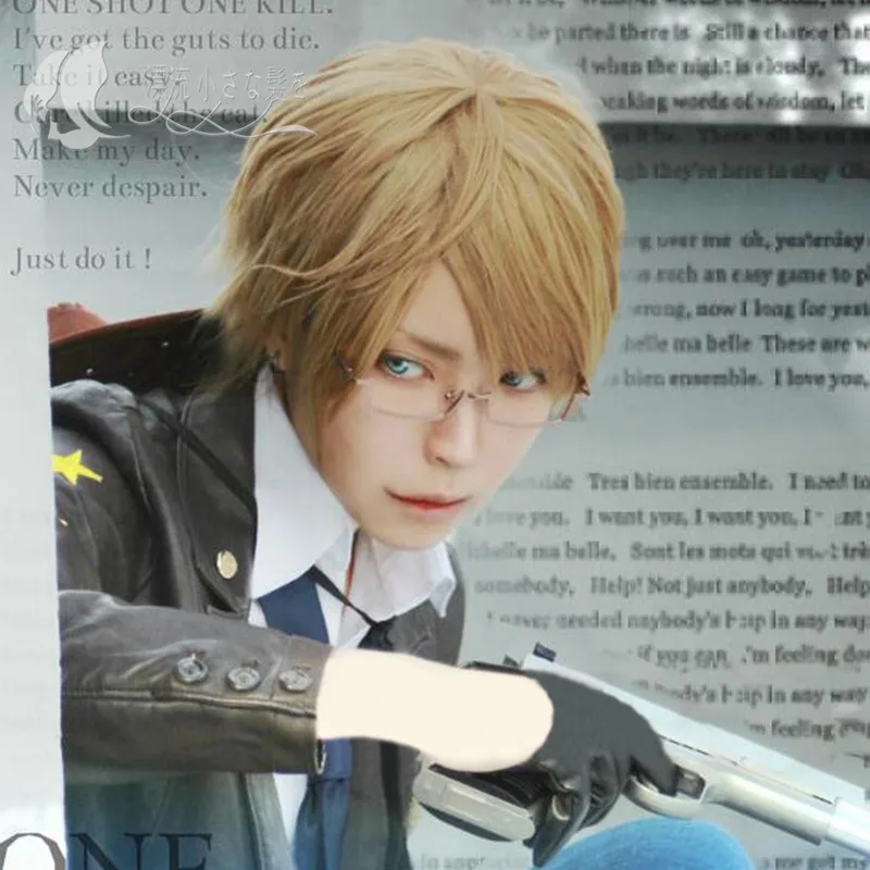 Парик для косплея из Англии APH Axis Powers Hetalia термостойкие светильник-золотые