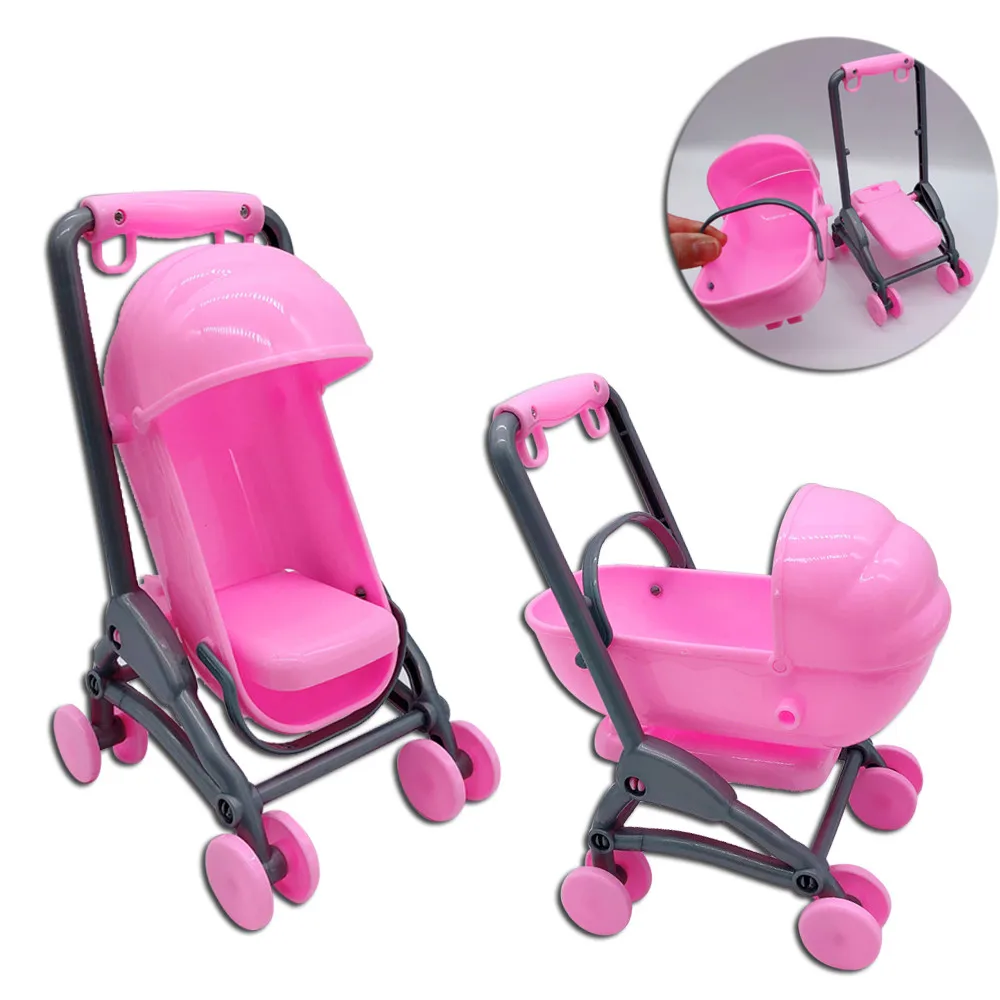 2020 Original For Barbies Stroller Assembly Baby Stroller Trolley Nursery Furniture Carts Toys