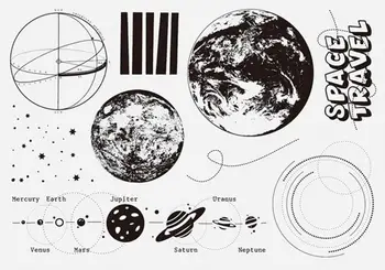 

space Clear Stamp for DIY Scrapbooking/Card Making/Kids Fun Decoration Supplies A2134