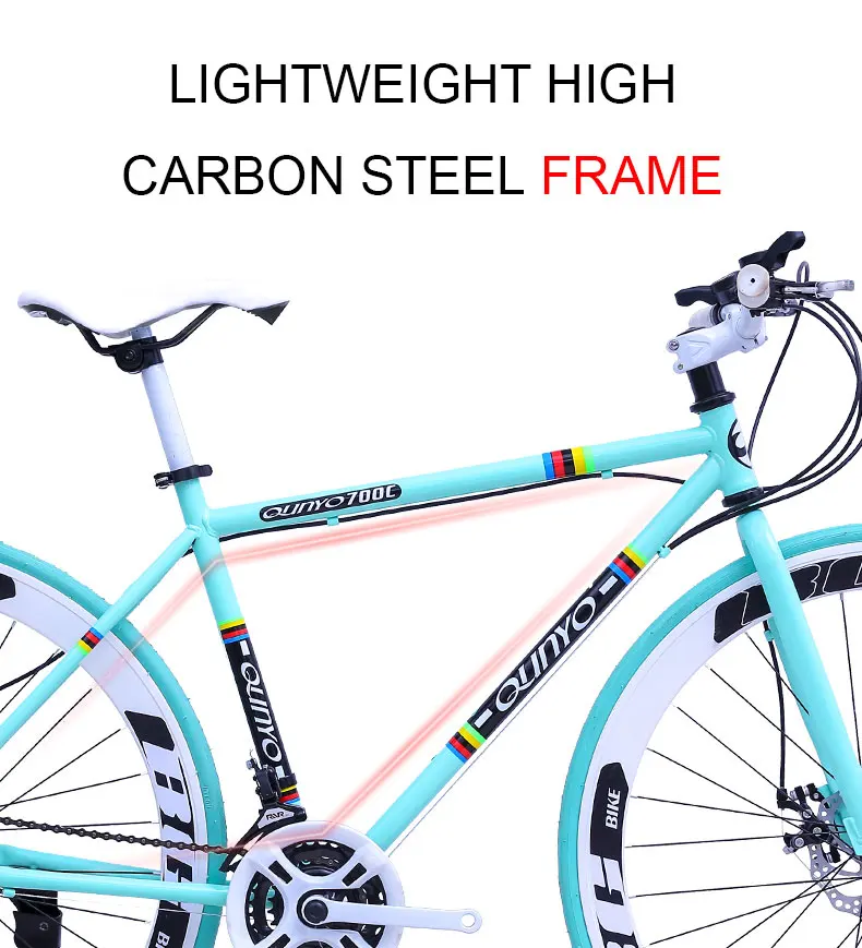 Discount Fixed Gear Bicycle Men and Women Bicycle 27 Speed 40 Knife Adult Road Racing Double Disc Brakes Inflatable Solid Tire 4 Discount Fixed Gear Bicycle Men and Women Bicycle 27 Speed 40 Knife Adult Road Racing Double Disc Brakes Inflatable Solid Tire 4