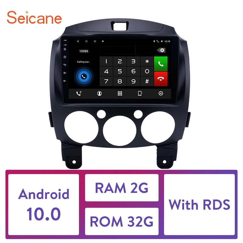 

Seicane For 2007-2014 MAZDA 2/Jinxiang/DE/Third generation Radio Unit Player Car GPS 4-Core 9 inch Android 10.0 Support DVR WIFI