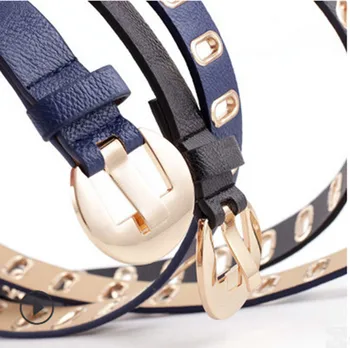 

Women's Rivet Belt Casual Joker PU Belt Corns Single-Loop Belt Korean Fashion Clothing Decorative Jeans Dress Accessories
