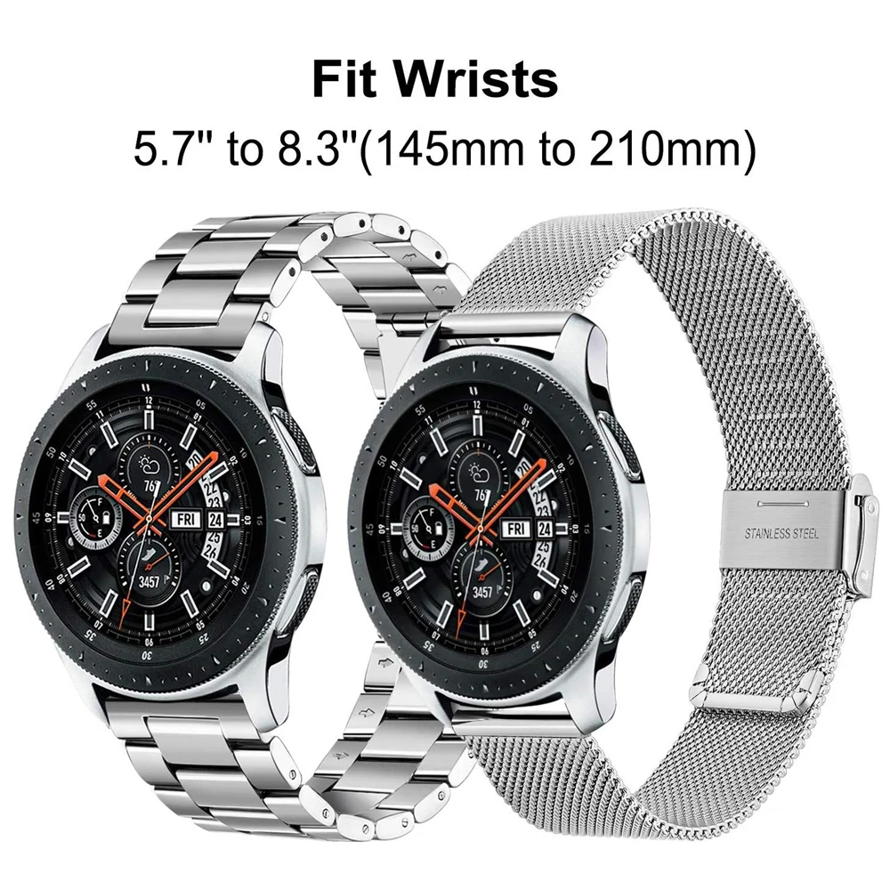 Набор часов для galaxy watch 46 мм/active 2 40 мм 44 ремешок 20 22 сетка Миланская Нержавеющая