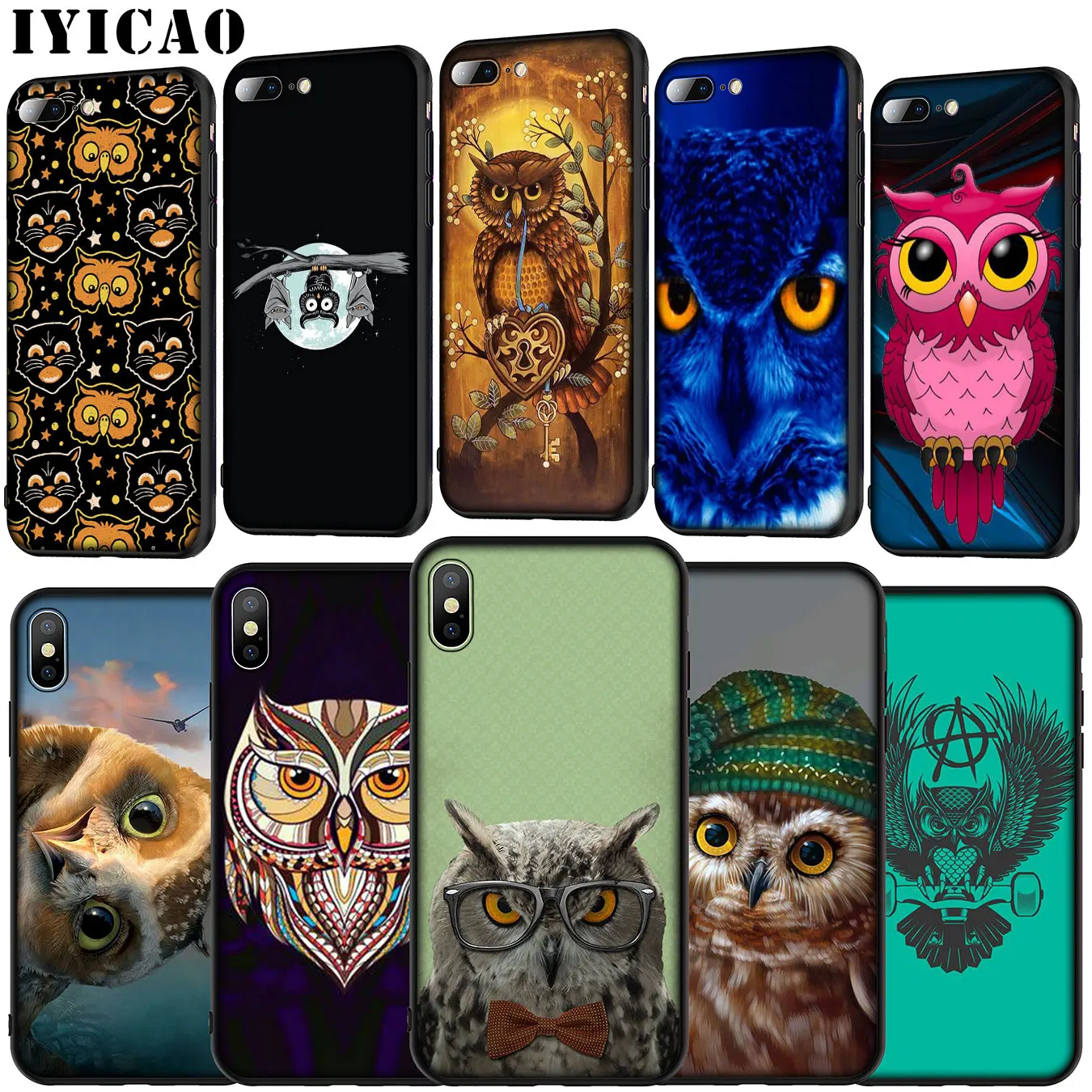 IYICAO милый мягкий силиконовый чехол с кошачьей совой для Huawei P30 P20 Pro P10 P9 Lite Mini 2017 2016