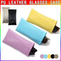 5Color Sunglasses Bag PU Leather Glass Case Pouch Mobile Phone Wallet Portable Storage Case Candy Color Nearsighted Glasses Bag