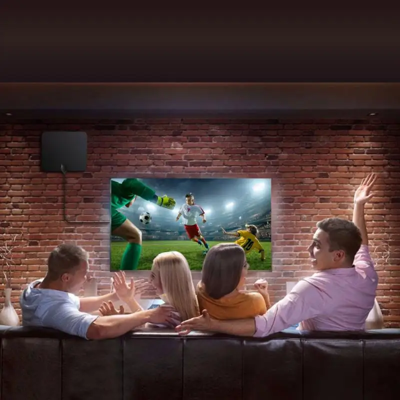 100 Миля Диапазон приема ATSC цифровое тв антенна для помещений HD tv HD ТВ антенна 100 Миля Диапазон сигнала Усилитель