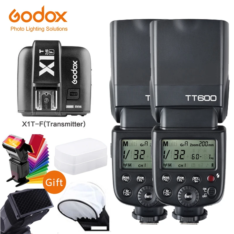 Godox Tt600 Gn60 Hss 1/8000s Camera Flash Speedlite With Wireless X1tf