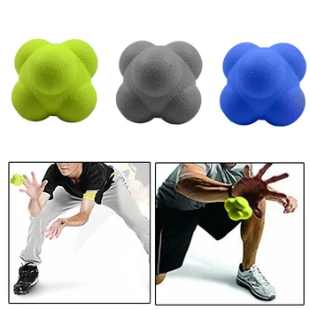 

Hexagonal Reaction Ball Silicone Agility Coordination Reflex Exercise Sports Fitness Ball Reaction Training