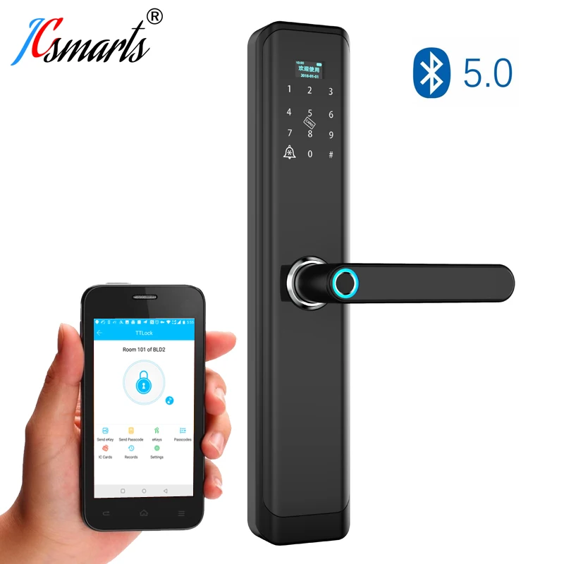 TT lock app WiFi Smart Fingerprint Door Lock, Electronic Door Lock,Smart Bluetooth Digital APP Keypad Code Keyless Door Lock