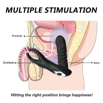 Remote Thrusting Vibrator Women Man Butt Anal Plug Male Postate Massager Nipple Vaginal G Spot Clit Stimulator Adult Sex Toys 4