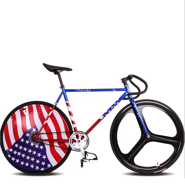X-Front бренд fixie велосипед фиксированная передача 46 см 52 см DIY одно колесо скорость Дорожный велосипед трек флаг велосипед - Цвет: E