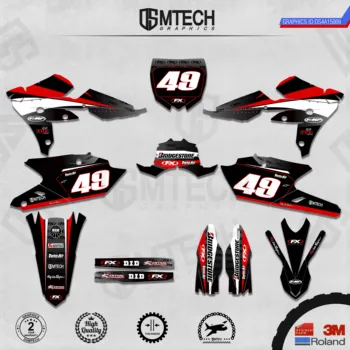 

DSMTECH Customized Team Graphics Backgrounds Decals 3M Custom Stickers For 2016-2019 WR450F 2015-2018 YZ450FX 009