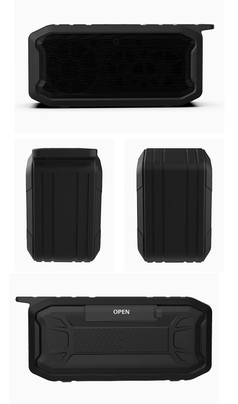 Открытый водонепроницаемый сабвуфер беспроводной Bluetooth 5,0 динамик объемный HiFi Громкоговоритель с микрофоном для телефона TF карта AUX U диск Play