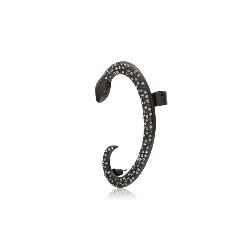 1 пара, винтажные длинные стразы, черная змея, серьги для женщин, ювелирные изделия, европейские женские серьги-гвоздики с драконом, подарок для девочки E368 - Окраска металла: snake