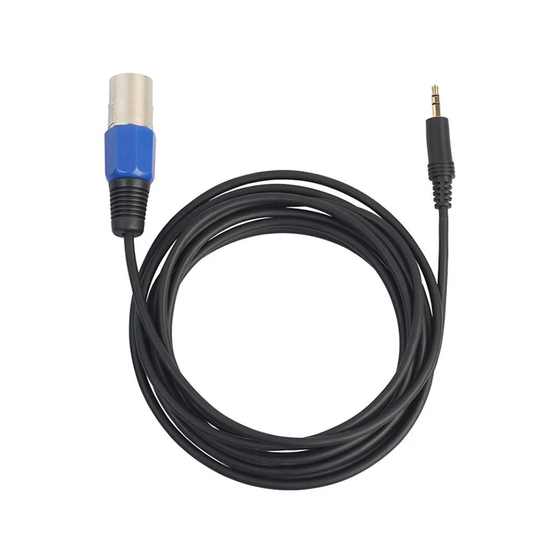 3 метра 3,5 мм стерео разъем для 3 Pin XLR Мужской микрофонный кабель аудио запись черный + синий + серебристый