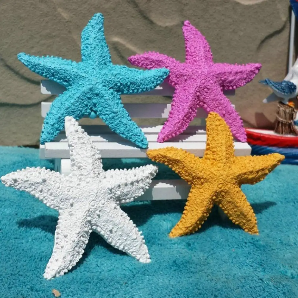 Aquarium Ornaments Fish Tank Resin Sea Stars 2Pcs