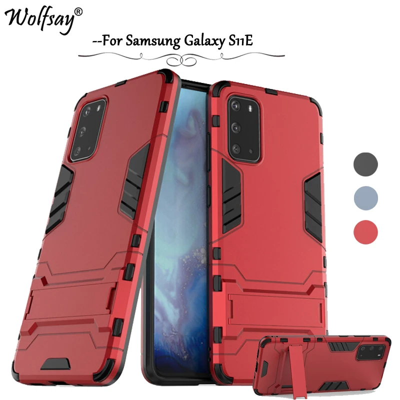 

For Samsung Galaxy S11E Case For Samsung S11E Case Shockproof Silicon Cover Stand Hard Phone Case Bumper For Samsung Galaxy S11E