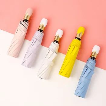 

Wind Resistant Automatic Umbrella Women Rain Three-folding Umbrella Windproof Umbrella Female And male Black Coating parasol