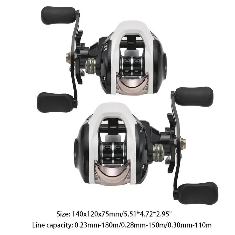 Double Brake Explosion-proof Line Fishing Reel Right/Left Baitcasting Reel