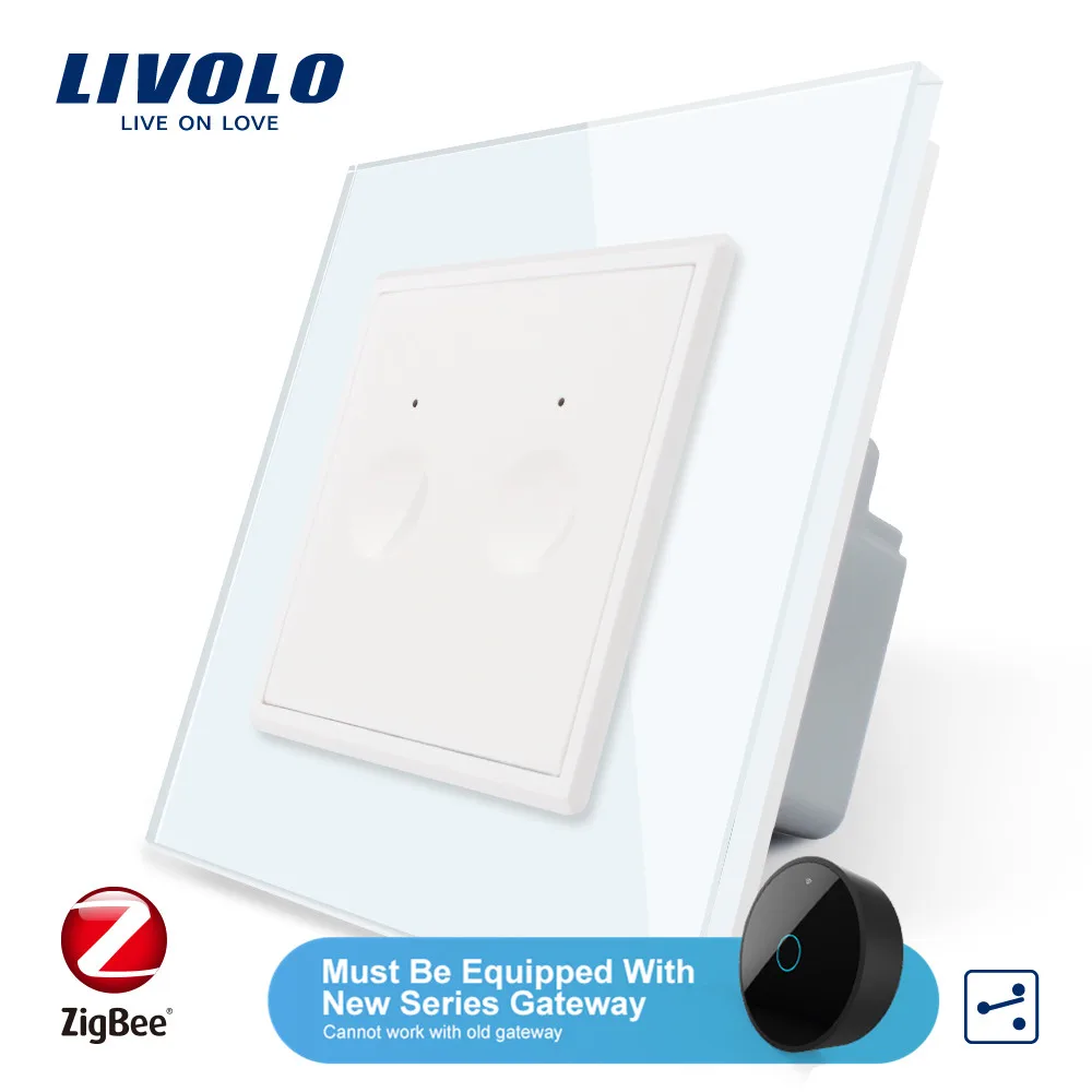 Livolo стандарт ЕС Zigbee умный дом настенный двухполосный сенсорный выключатель, сенсорный Wi-Fi управление приложением, google Home, Alexa, управление эхом