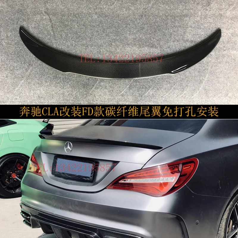 

For Benz CLA W117 CLA200 220 250 260 CLA45 Carbon Fiber rear boot Wing Spoiler Rear Roof Spoiler Wing Trunk Lip Boot Cover