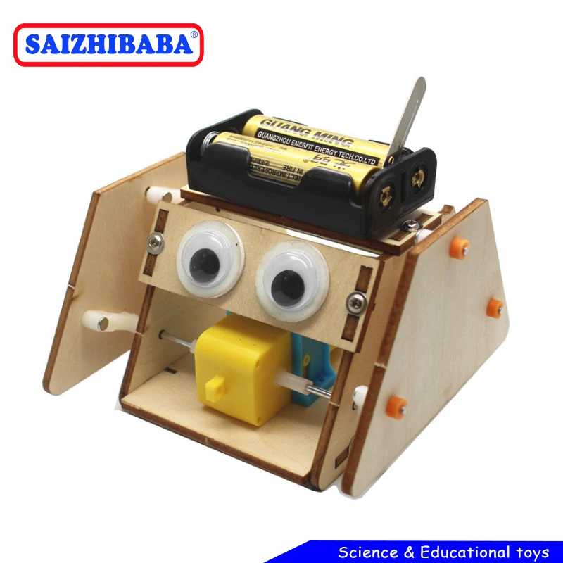 Saizhibaba DIY Электрический робот веревка дети Science Discovery игрушки стержень образование