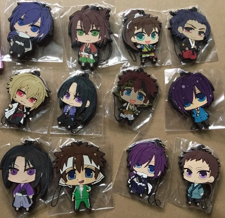 12 шт./лот случайная отправка Hakuouki BoYing призрак аниме брелок Yukimura Jiziru Hijikata Toshizo Okita