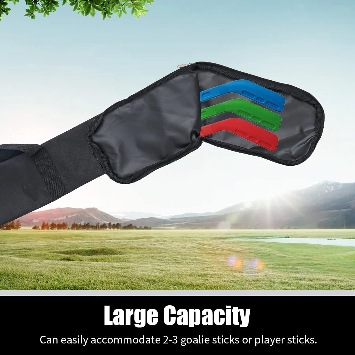 Ice Hockey Stick Bag Portable One Shoulder Stick Adjustable for Hockey