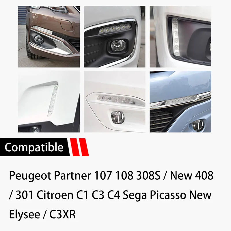 Baificar абсолютно подлинный дневной ходовой светильник DRL 9812662280 для peugeot 107 108 308 408 Citroen C1 C3 C4 Picasso Berlingo