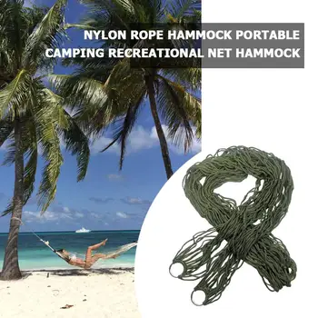 

Portable Nylon Hanging Bed Mesh Net Swing Sleeping Camping Travel Hammocks utdoor Hunting Sleeping Bed Swing Lazy Chair Canvas
