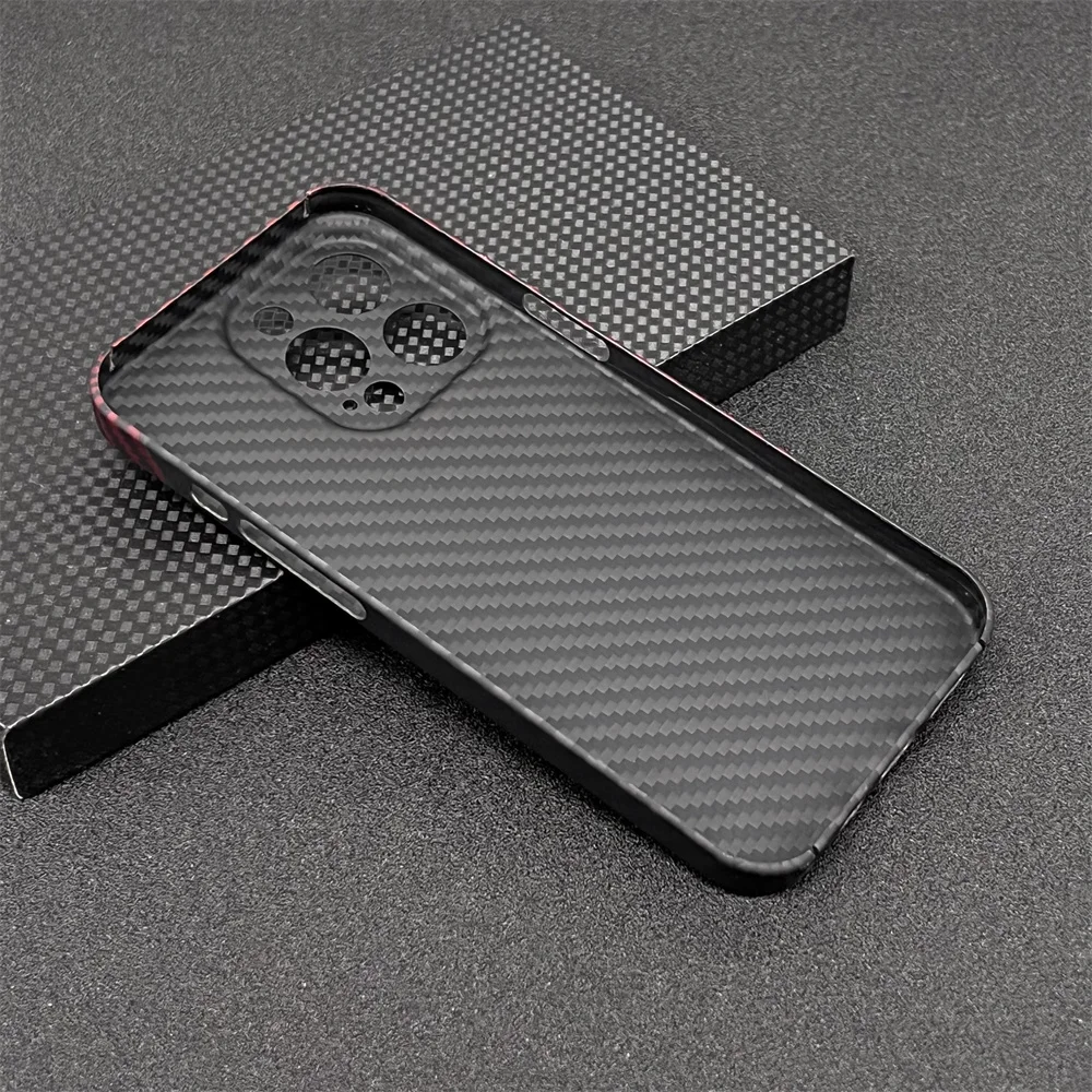 Real Carbon Fiber Lens Protection Phone Case For iPhone 13Pro 13 Pro Max Carbon Fiber Hard Cover Cases