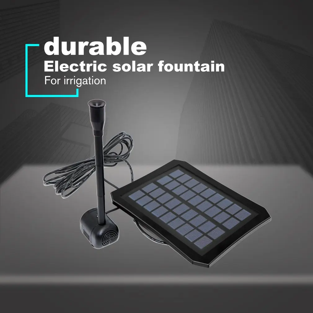 

9V 2.5W Solar Powered Submersible Fountain Pump Watering Garden Supplies Pond Build in Battery with LED Beadss For Drop Shipper