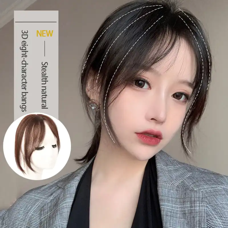 Mumupi 3d Hair Bangs Hairpiece Long Clip In On Front Hair Bang