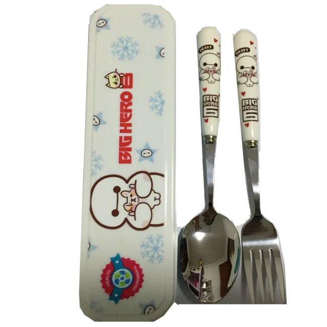 2pcs Big white Kawaii портативная ложка из нержавеющей стали подарок на день рождения Тоторо кофейная посуда Миядзаки Аниме фигурки милый мультфильм - Цвет: 2pcs Big white