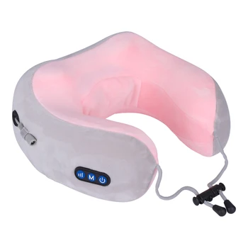

Travel USB Rechargeable U Shaped Memory Pillows For Cervical Vertebra Kneading Vibration Massage Health Care For Outdoor Office