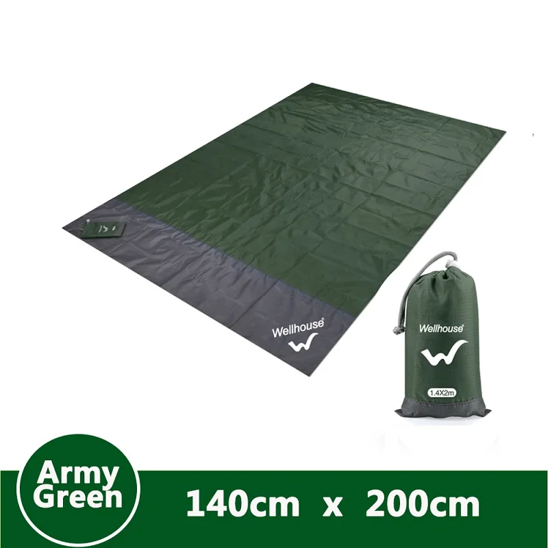 Army Green M Кемпинг водонепроницаемое пляжное одеяло портативный коврик для пикника складной напольный коврик матрас пляжное одеяло матрас надувной инструмент - Цвет: Army Green M
