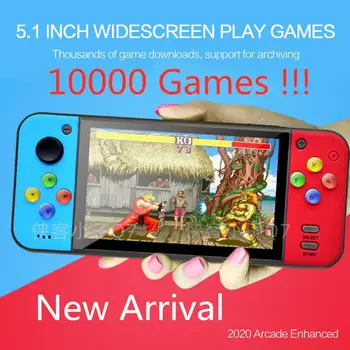 

Multipurpose 5.1 Inch Large Screen Handheld Game Player support MP3 Camera Video TV output video Game Console 10000 Games